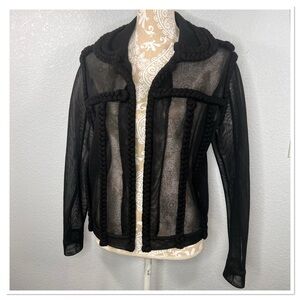 Endless Rose Mesh Jacket w/Braided Rope Trim Sz S/M Polyester